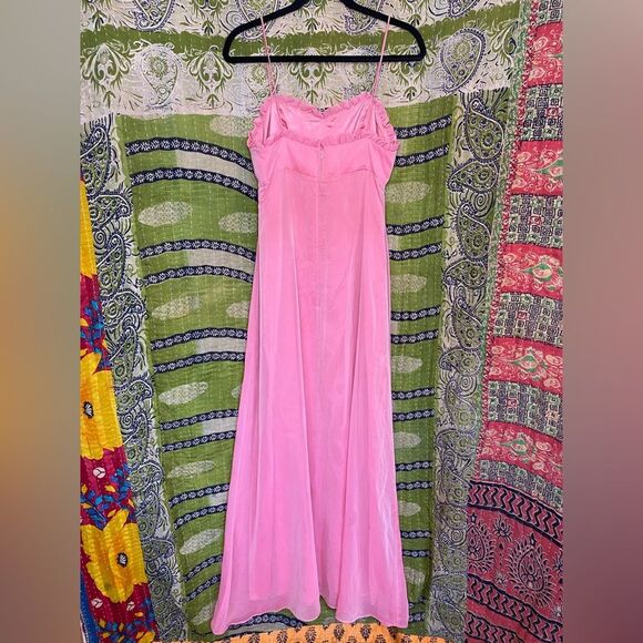 Vintage Y2K Alfred Angelo Pink Empire Waist Formal Dress Size 4 SEE DESCRIPTION - Picture 5 of 16